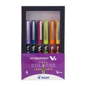 Lápices Tinta Gel Pilot Hi Tecpoint V5 6 colores - Imagen 1